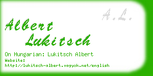 albert lukitsch business card